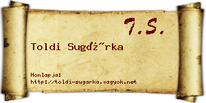 Toldi Sugárka névjegykártya